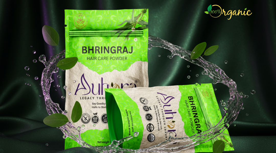 Auhora Bhringraj Powder | Ayurvedic Hair Growth & Hair Fall Care Powder