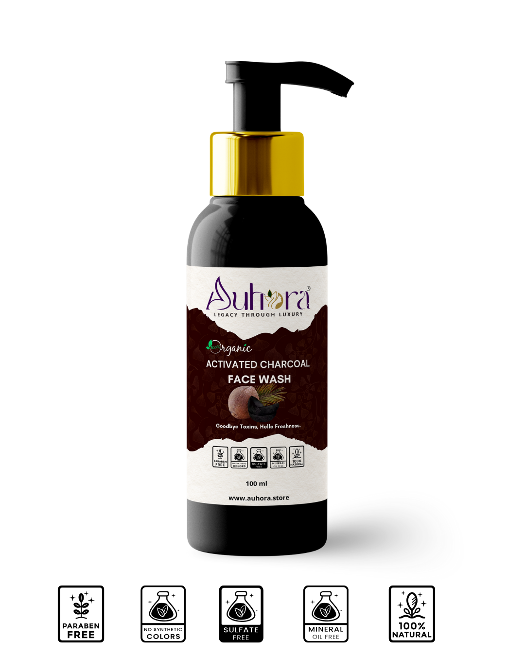 Auhora Activated Charcoal Face Wash