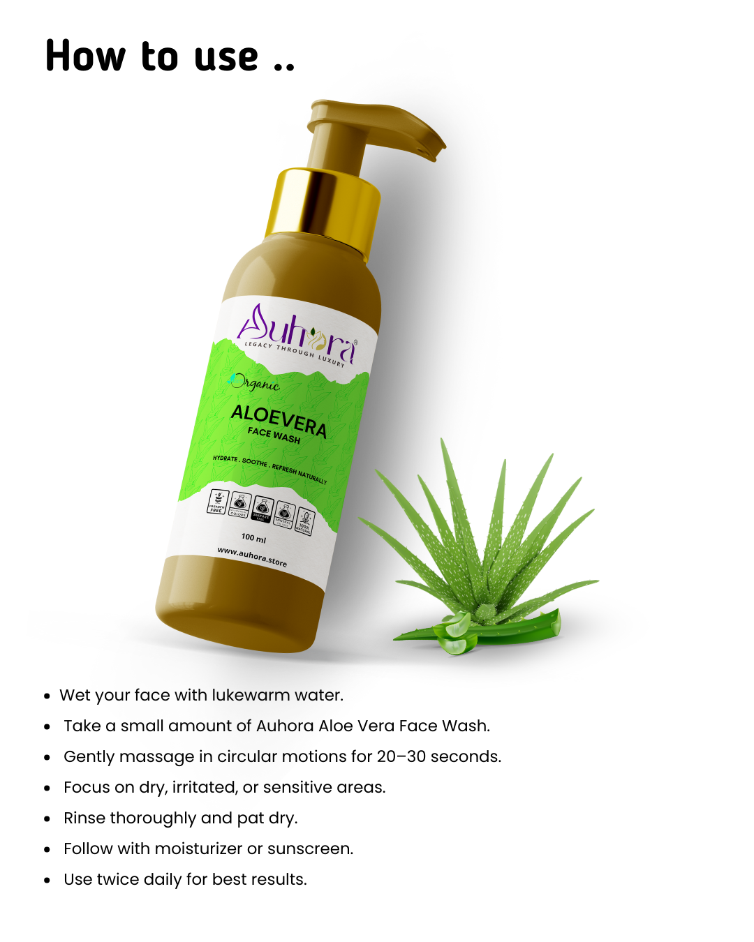 Auhora Aloe Vera Face Wash