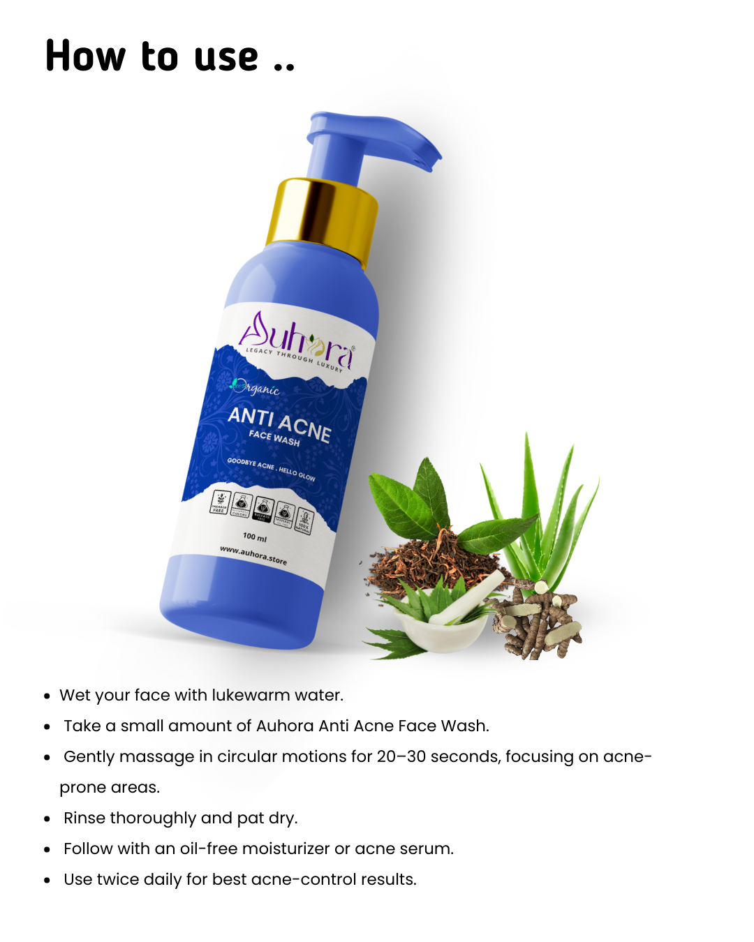 Auhora Anti Acne Face Wash