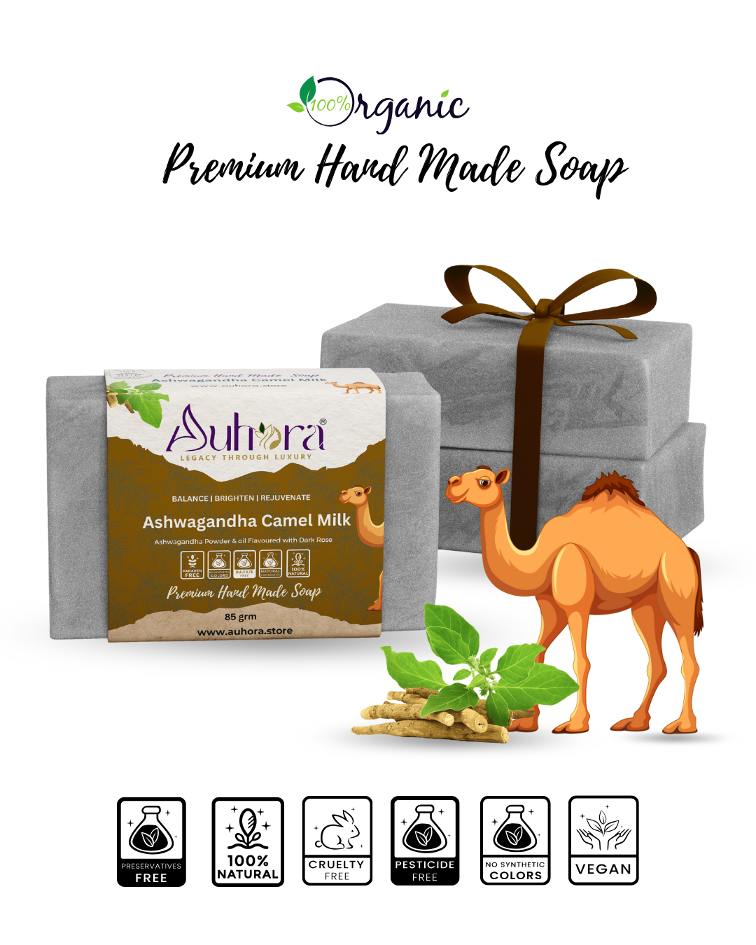 Auhora Ashwagandha Camel Milk Soap