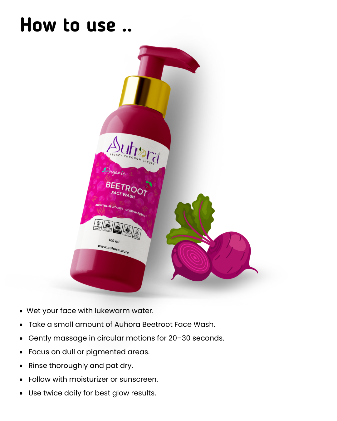 Auhora Beetroot Face Wash