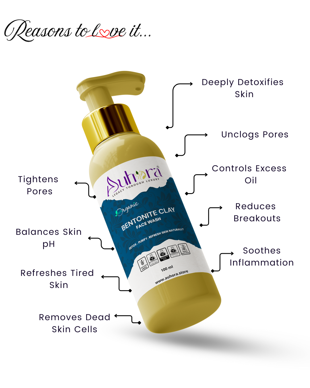 Auhora Bentonite Clay Face Wash