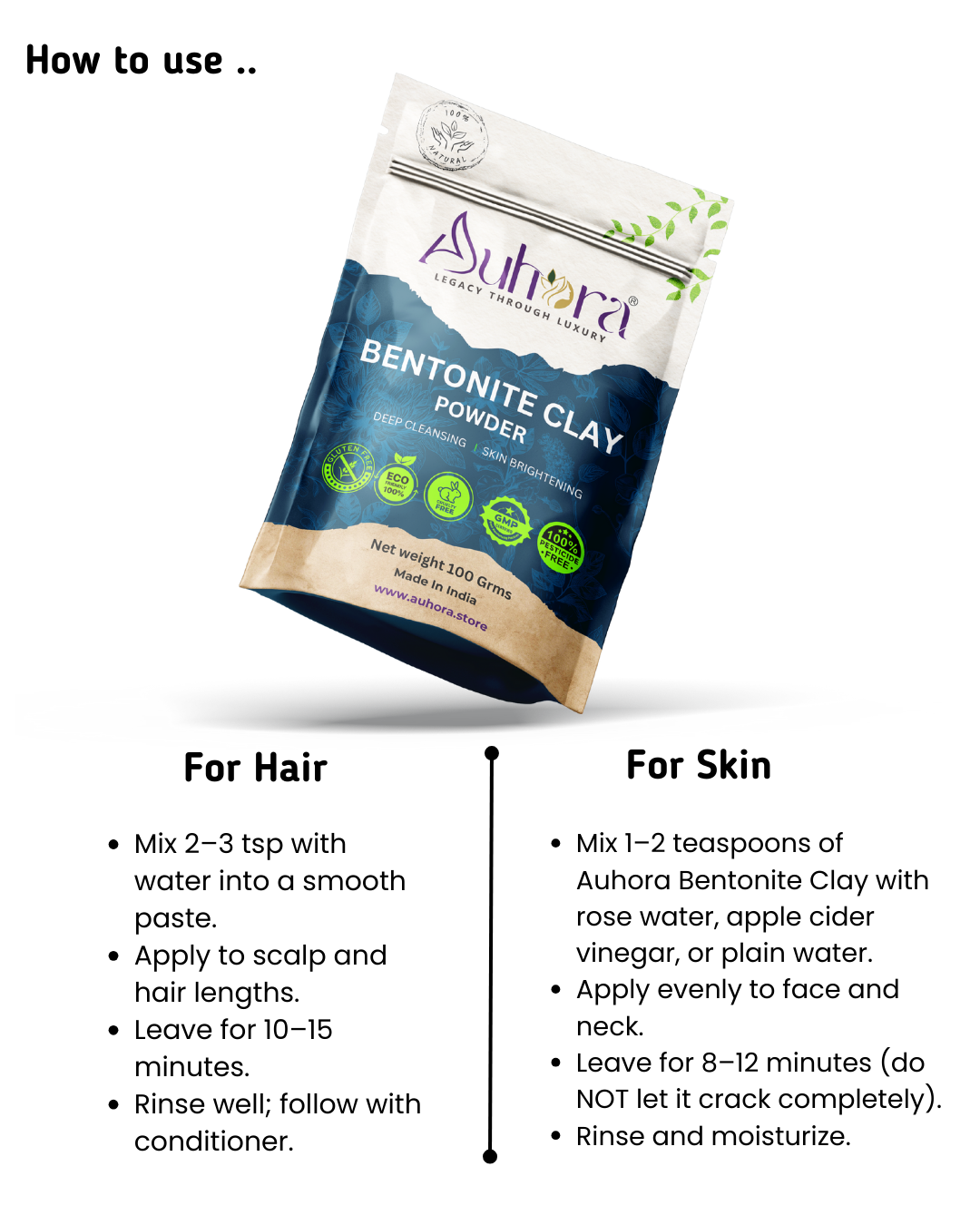 Auhora Bentonite Clay Powder