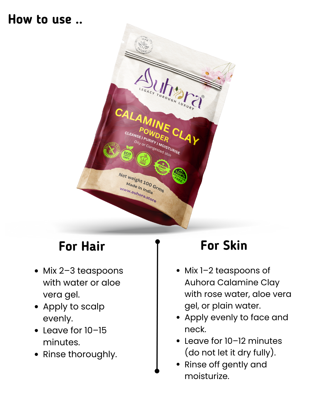 Auhora Calamine Clay Powder