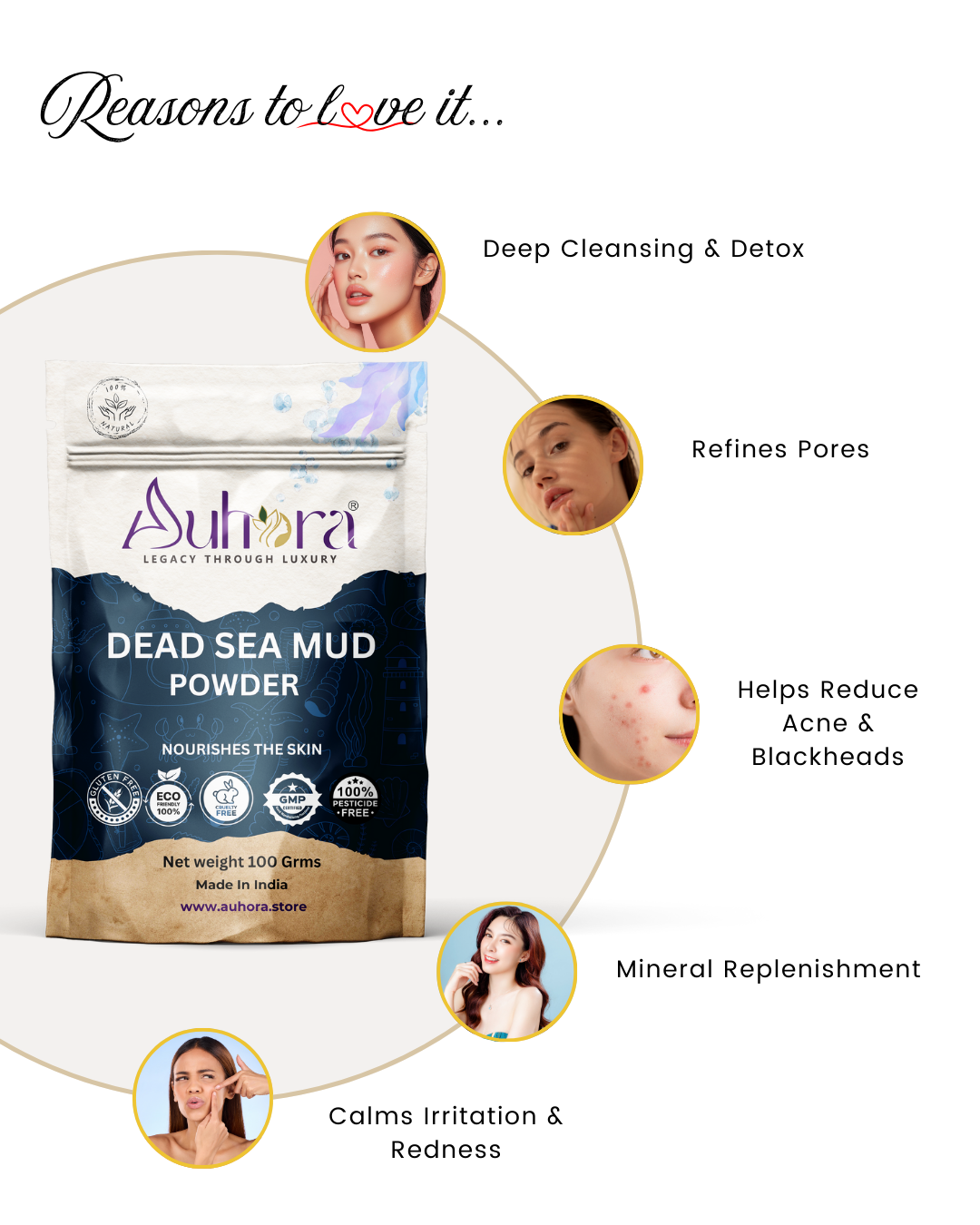 Auhora Dead Sea Mud Powder