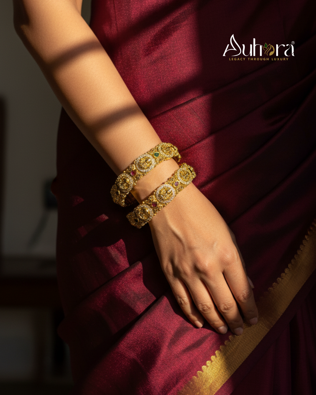 Auhora Antique Temple-Design bangles