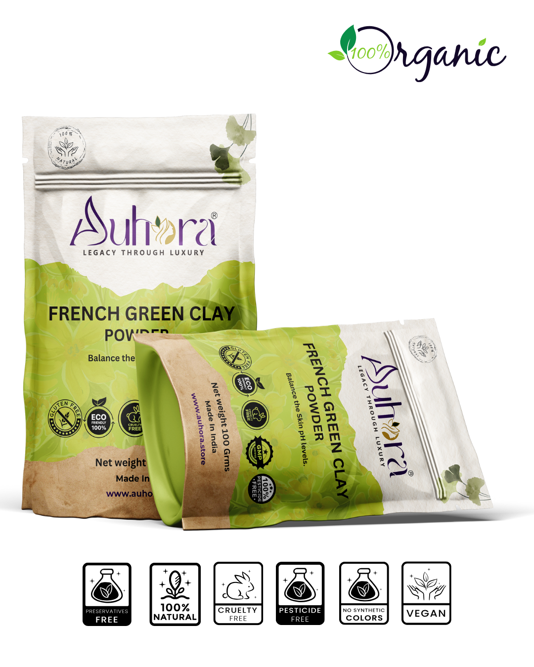 Auhora French Green Clay Powder