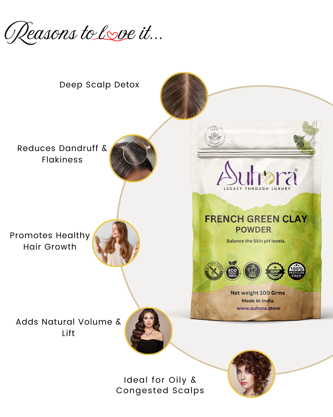 Auhora French Green Clay Powder