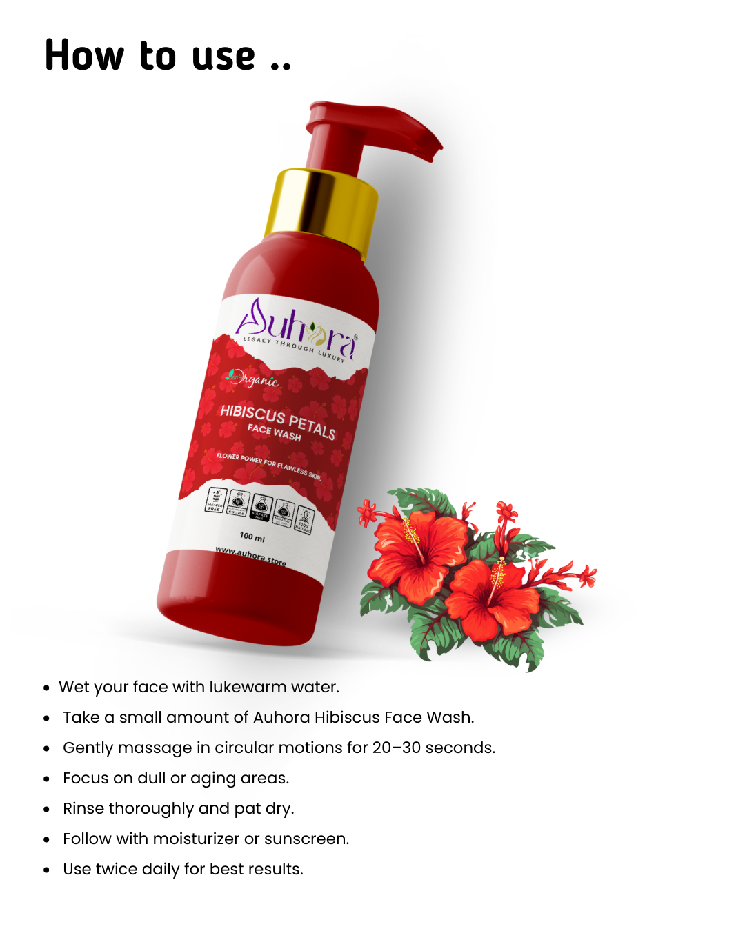 Auhora Hibiscus Face Wash