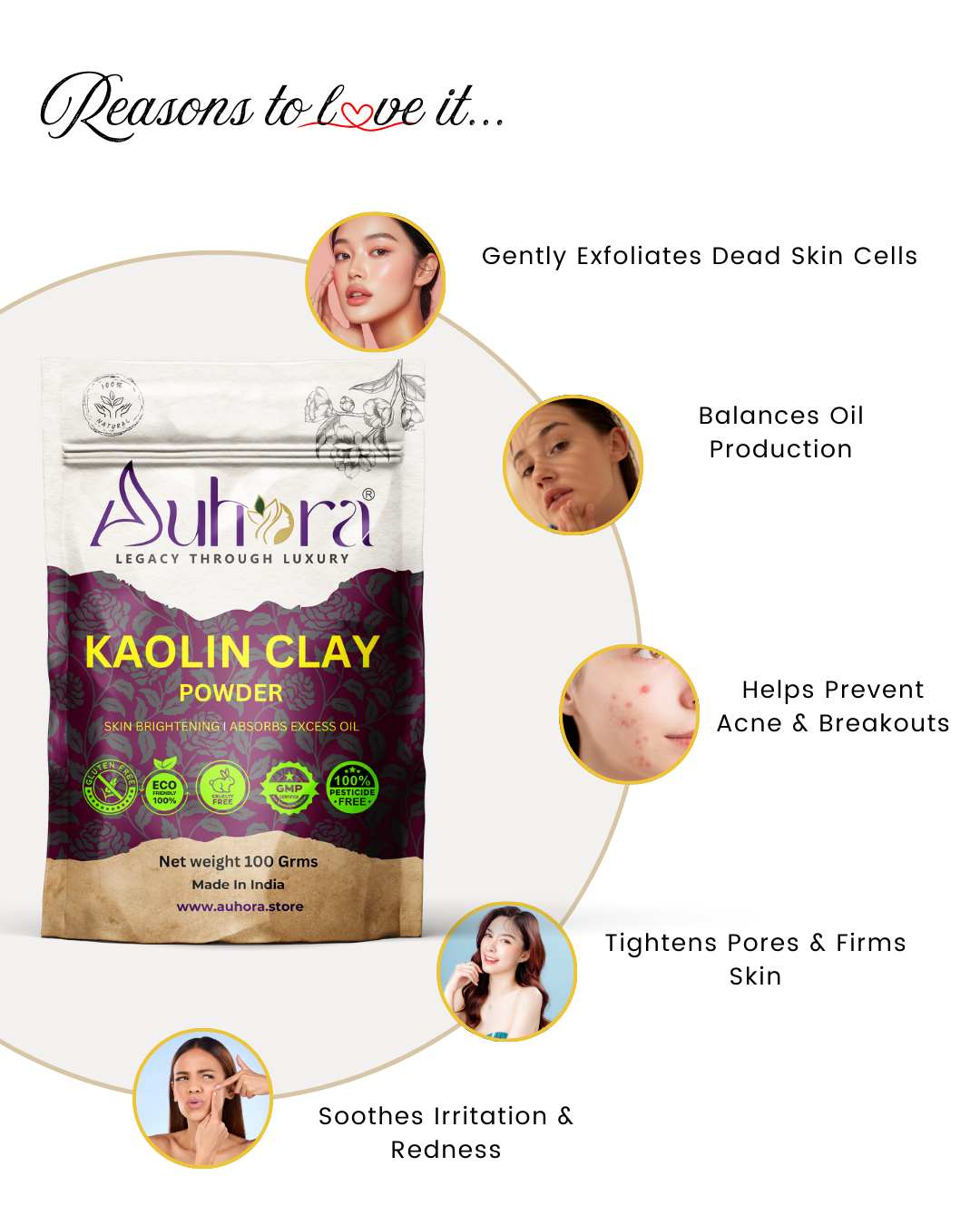 Auhora Kaolin Clay Powder