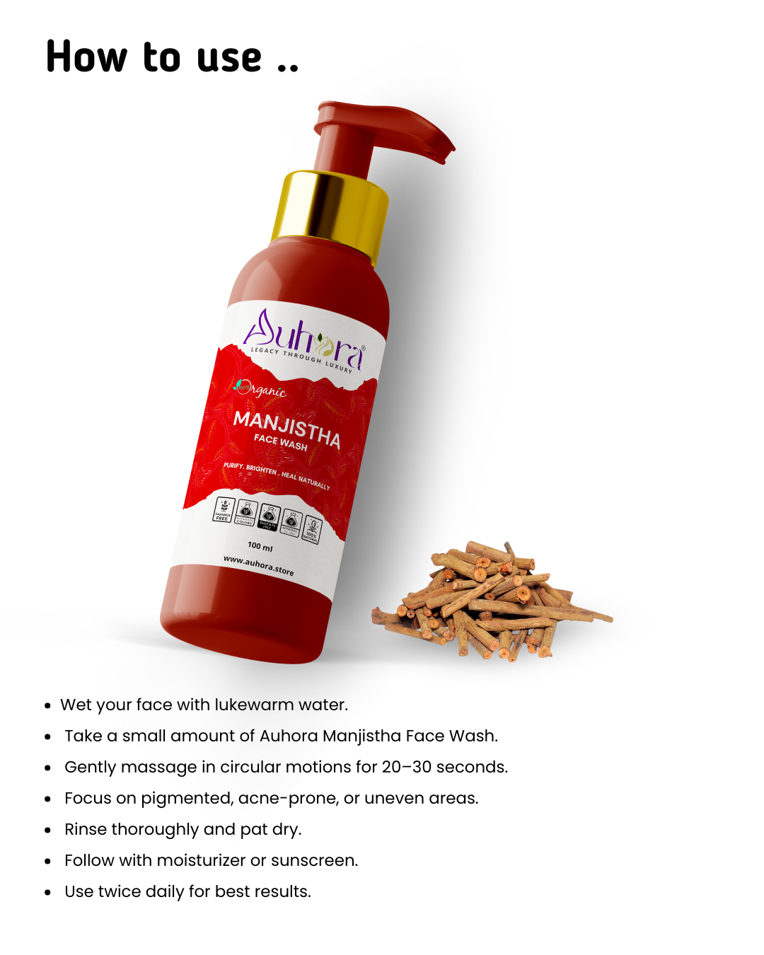 Auhora Manjishtha Face Wash