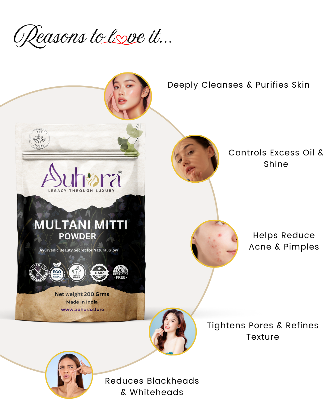 Auhora Multani Mitti (Fuller’s Earth) Powder