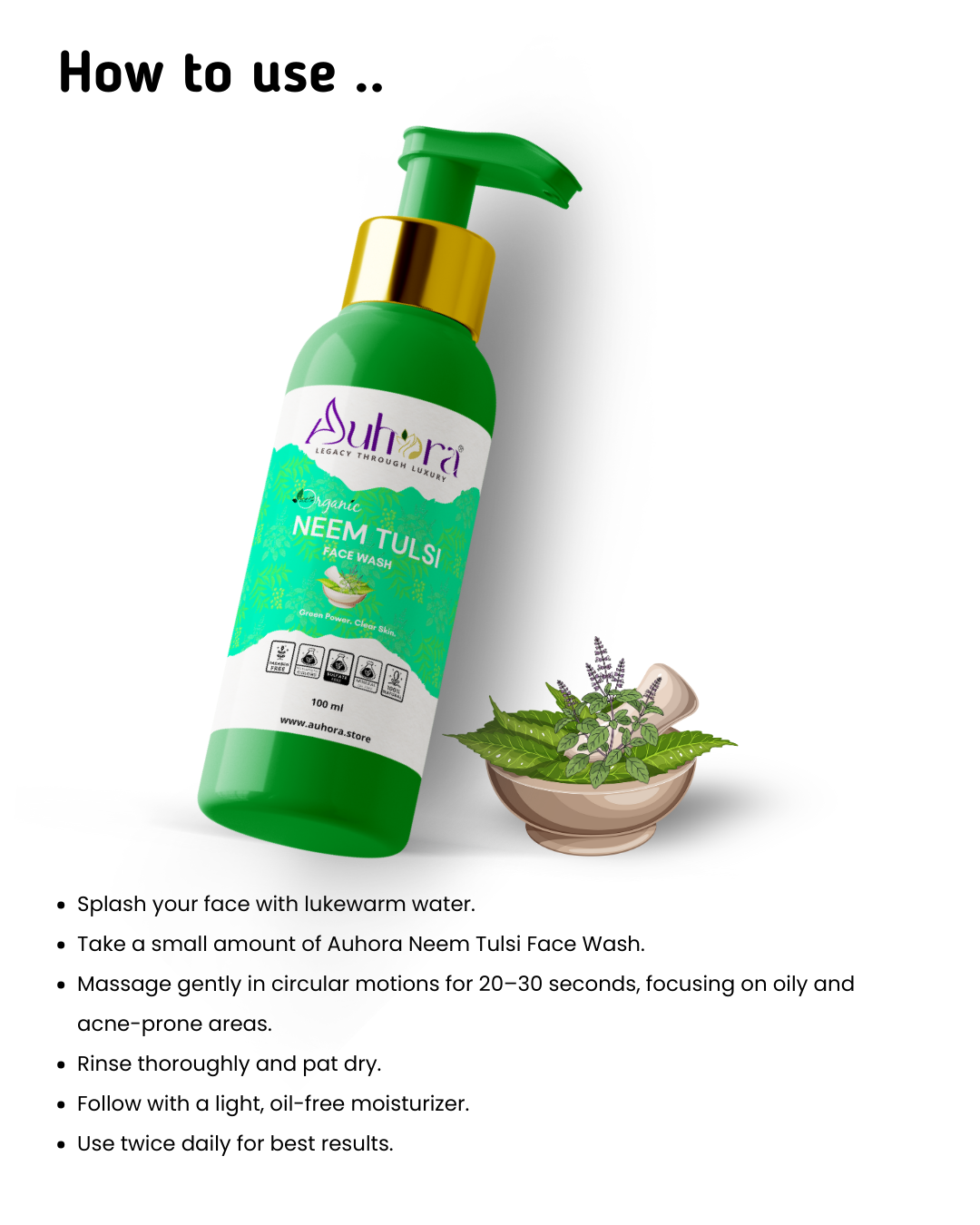 Auhora Neem Tulsi Face Wash