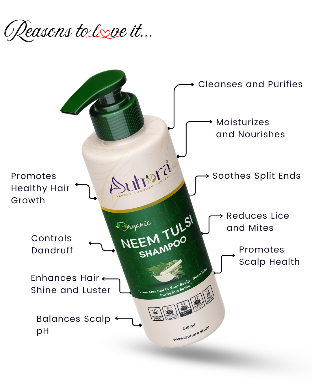 Auhora Neem Tulsi Shampoo