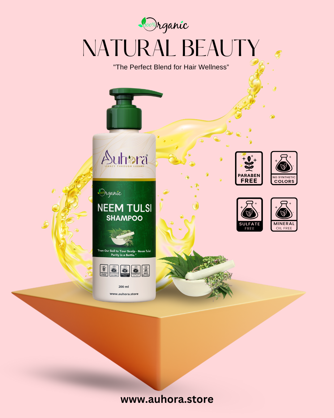 Auhora Neem Tulsi Shampoo