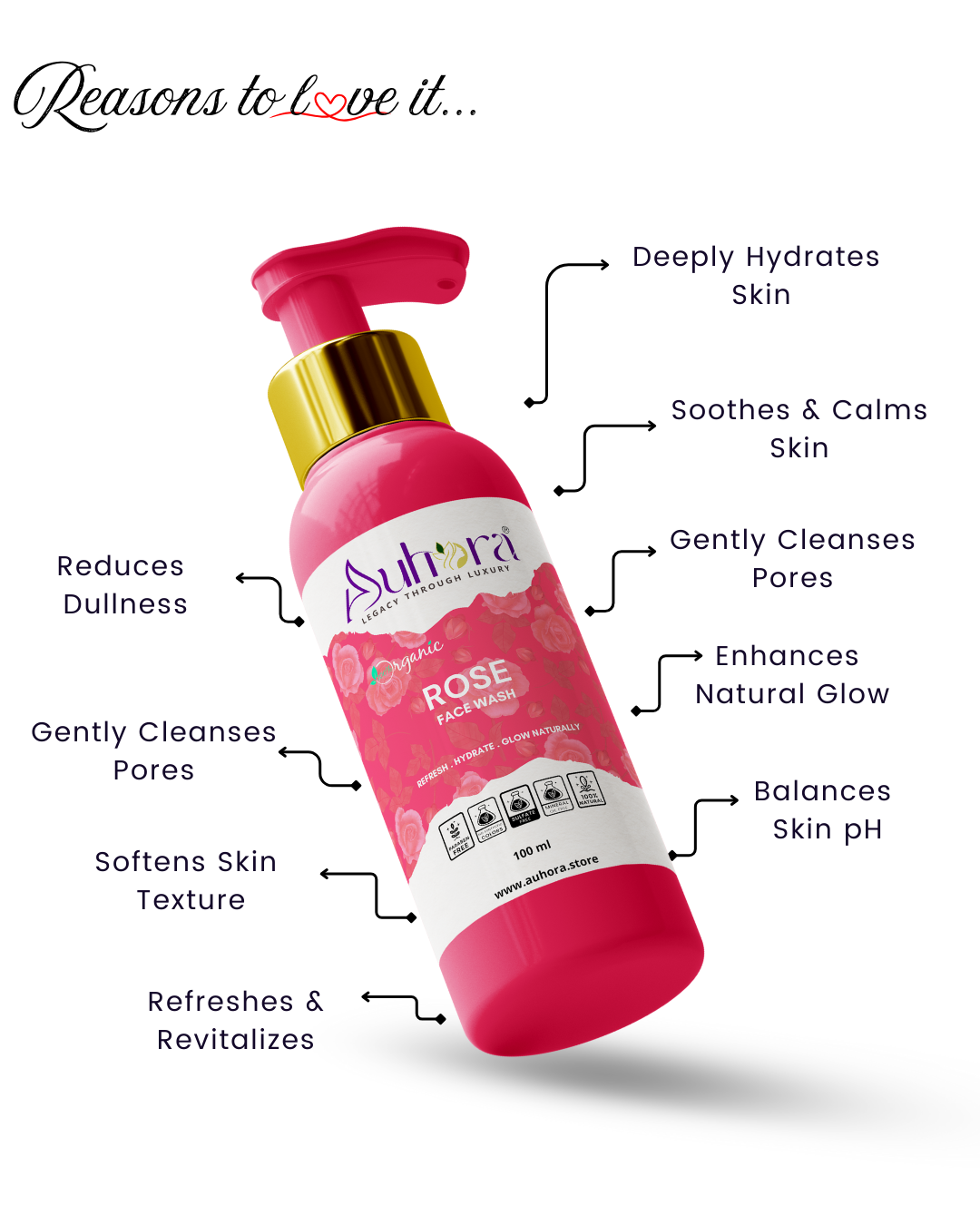 Auhora Rose Face Wash