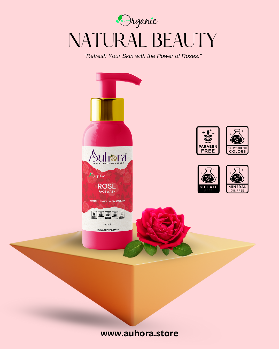 Auhora Rose Face Wash