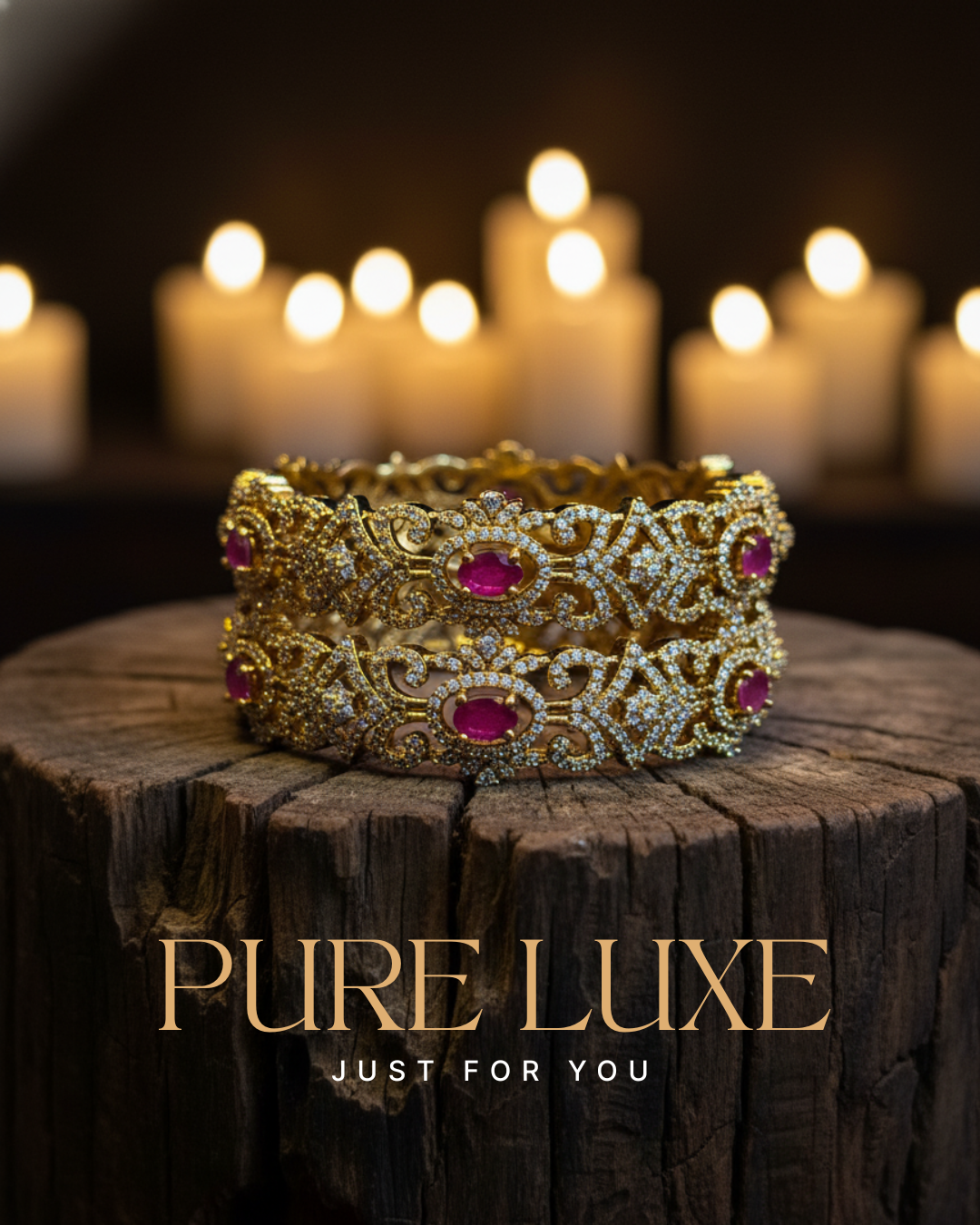 Auhora Royal Ruby Elegance Bangles