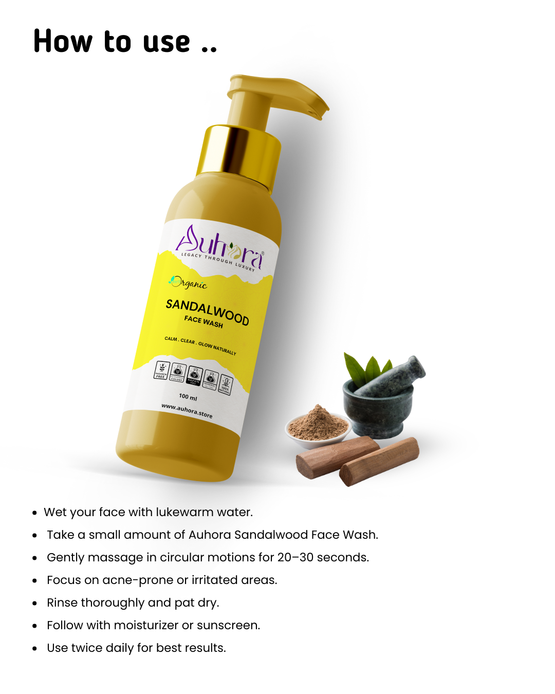 Auhora Sandalwood Face Wash