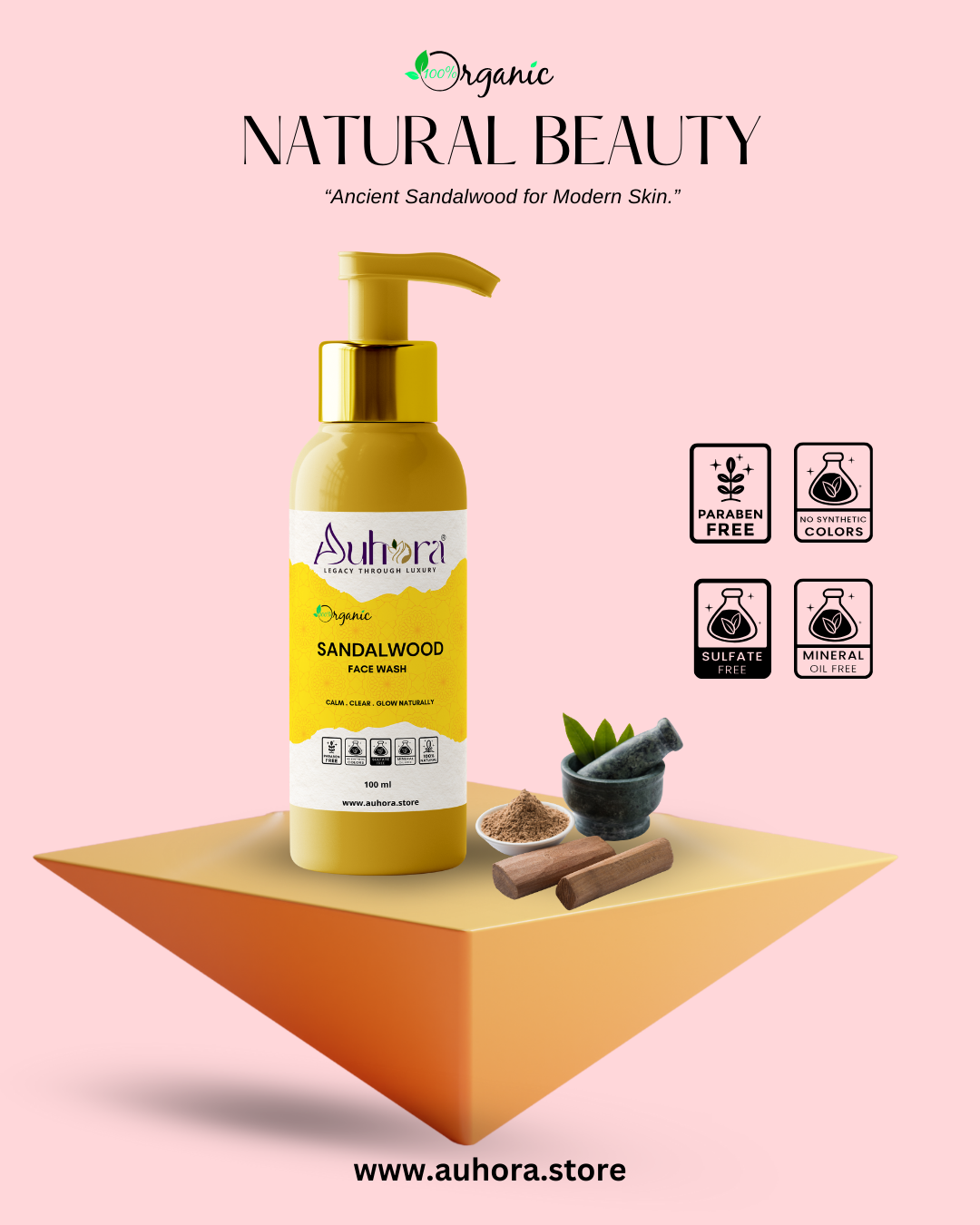 Auhora Sandalwood Face Wash