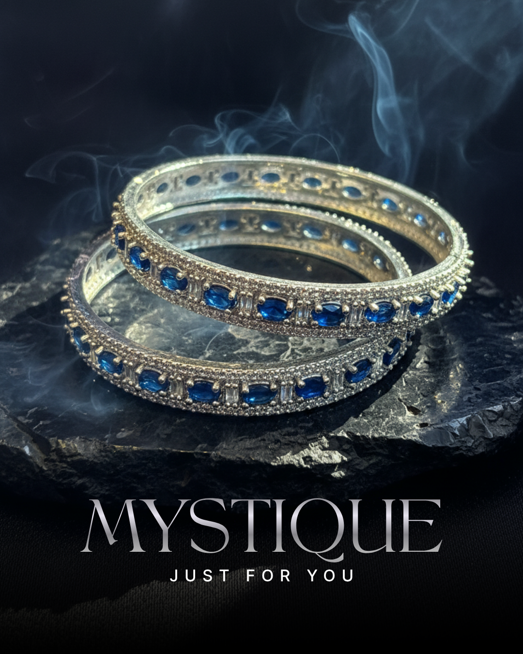 Auhora Sapphire Radiance Bangles