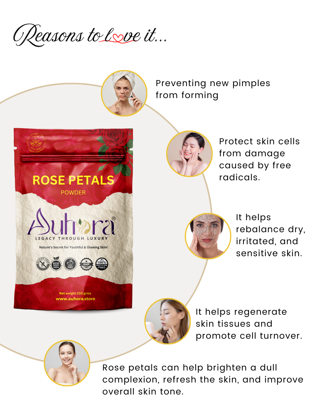 Auhora Rose Petal Powder