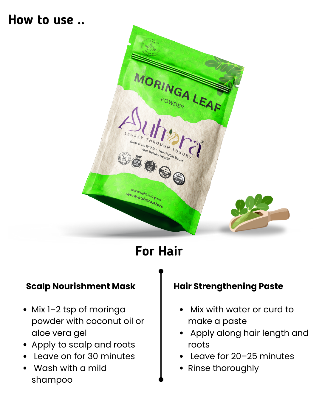 Auhora Moringa Leaf Powder