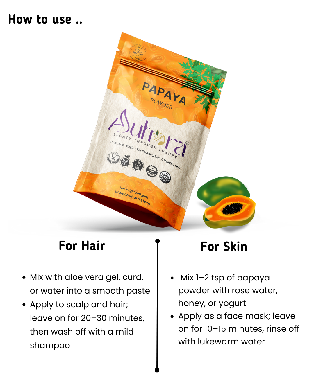 Auhora Papaya Powder